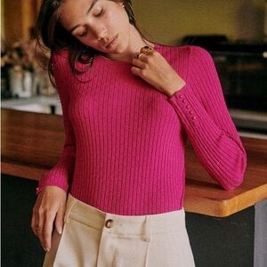 Sezane EUC DITA JUMPER - PINK CREATION